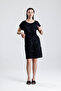 Lycra Viscose Mini Viscose Dress |   Blz36387 Black Batik - 6