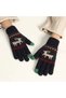 Women's Gloves, Reindeer Pattern, Touchscreen Function, Knit Acrylic Material - 2