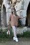 Beige Orjin Brand Ribbed Leggings - 3