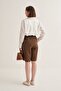 Women's Organic Cotton Bermuda Shorts Brown - 4