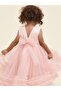 Girl's Embroidered Detailed Front Short Back Long Crown Design Evening Dress - 8
