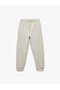 Cotton Waist-Tie Textured Basic Jogger Sweatpants