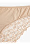 Comfortable Fit Brazilian Panties with Lace Detail - 3