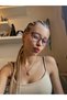 Cat Eye 50 Ekartman Bone Transparent Women Men Unisex Blue Light Protection Screen Glasses Eyewear - 5