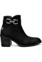D24Kb-1320Z Heeled Daily Black Women's Boots