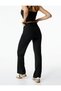 High Waist Comfortable Fit Pocket Detailed Wide Leg Sports Sweatpants - 2