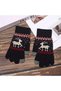 Women's Gloves, Reindeer Pattern, Touchscreen Function, Knit Acrylic Material - 3