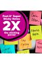Super Sticky Notes 3x3 in (76 x 76 mm) 654 Miami Assorted colors, 5 pads/pack - 3