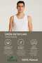 White Strap Men's Undershirt Economic Package 10 Pieces 100% Cotton - 5