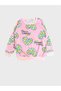 Girl's Cotton Pink Heart Patterned Long Sleeve Seasonal Pajama Set - 4