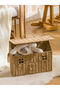 Brown Wicker Basket Organizer 37 cm
