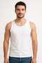 White Strap Men's Undershirt Economic Package 10 Pieces 100% Cotton - 3