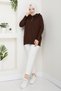 Women's Lace Detailed Mercerized Knitwear Tunic - 4