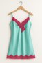 Mint Green Satin Lace Batwing Sleeve Robe – Women"s Elegant Homewear & Nightgown Top - 3