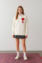 Crew Neck Heart Detail Knitwear Sweater - Comfortable and Stylish |   Quality Knitwear |   Trend Sweater, Knitwear Sweater - 3