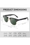 Classic Horn Rimmed Semi Rimless Polarized Sunglasses for Men Women GQO6 - 5