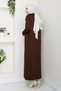 Women's Mercerized Knitwear Dress with Lace Collar - 5