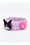 Lila Kuromi Patterned Non-Slip Sole Girls' Home Socks and Headband - 5