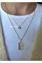 Egypt Model Zircon Stone 2-Piece Gold Necklace Combination - 3