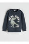 Quality Parts from Çelebi Store Zero Roba Yaka Dinosaur Printed Boys' Sweatshirt and Sweatpants - 4