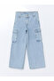 Peak New Season Adjustable Waist Elasticated Girls' Cargo Jean Trousers - 2