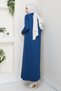 Women's Lace Sleeve Shirt Collar Dress - 5