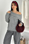 Women's Red Off-Shoulder Knitwear – Bold & Feminine Winter Style