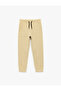 Cotton Ribbed Jogger Sweatpants with Pocket Detail