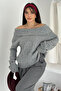 Women's Red Off-Shoulder Knitwear – Bold & Feminine Winter Style - 3