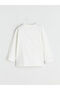 Alita City Farkıyla Lcw Kids White Combed Cotton Printed Standard & Regular Long Sleeve Girls' T-Shirt - 3