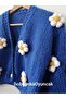 Women's Rose Motif Cardigan - 2