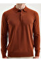 Southblue brown polo neck men's knit sweater - 3