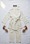 100% Cotton Linen Pocket Belted Summer Women's Kimono 1166 - Breathable Natural Fabric - 7