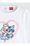 White Printed Girls' Pajama Set - 3