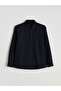 Slim Fit Long Sleeve Dobby Men's Shirt - 5