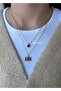 2-Piece Red Zircon Stone Gold Necklace Combination - 3