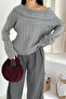 Women's Red Off-Shoulder Knitwear – Bold & Feminine Winter Style - 4