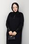 Women's Mercerized Knitwear Dress with Lace Collar - 6