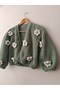 General Brands Women's Rose Motif Cardigan - 3
