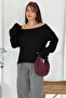 Women's Red Off-Shoulder Knitwear – Bold & Feminine Winter Style - 5