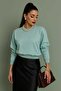 Water Green Crew Neck Oversized Unisex Sweatshirt