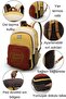 5017 Yellow Red Cotton School Laptop MacBook Camping Travel Daily Campus Backpack - 4