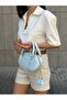 Abronia Baby Blue Bag Women's Shoulder Bag with Charm Gift - 4