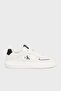 Kalın Tabanlı Bileksiz Deri-Nubuk Erkek Beyaz Sneaker YM0YM01426-01W - 5
