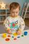 Unisex Baby 0-36 Months Long Sleeve Activity Hobby Food Bib with Pockets