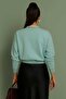 Water Green Crew Neck Oversized Unisex Sweatshirt - 2