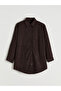 Lcw modest brown suede-look women's shirt tunic - 5