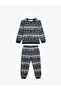 New Year Printed Pajama Set Cotton