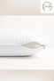 2 Pieces 50X70 cm White Zippered Pillowcases - 100% Cotton, Easy to Wash