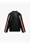 Mandarin Collar Long Sleeve Zippered Leather Jacket - 4